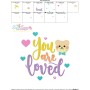 You Are Loved Lettering Embroidery Design Pattern-3