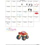 Red Monster Truck Embroidery Design Pattern-3