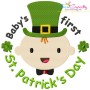 Baby's First St. Patrick's Day Lettering Embroidery Design Pattern-1