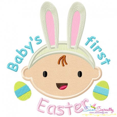 Baby's First Easter Lettering Applique Design Pattern-1