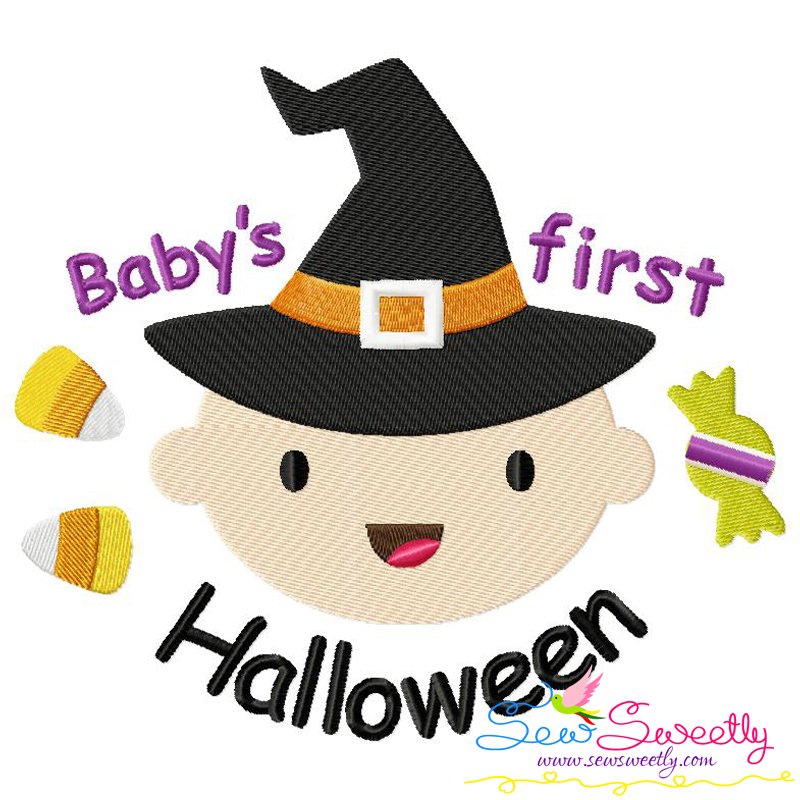 Babys first halloween lettering wilsonagirardj design  sew sweetly