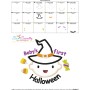 Baby's First Halloween Lettering Applique Design Pattern-3