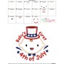 Baby's First 4th of July Lettering Applique Design Pattern-3