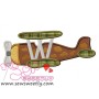 Classic Fighter Plane-2 Applique Design Pattern-2