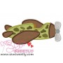 Classic Fighter Plane-1 Applique Design Pattern-2