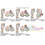 Fire Truck With Dalmatian Dog Applique Design Pattern-2