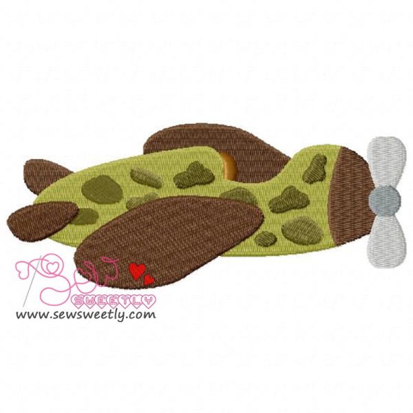 Classic Fighter Plane-1 Embroidery Design Pattern-1