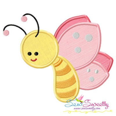 Pink Butterfly Applique Design Pattern-1