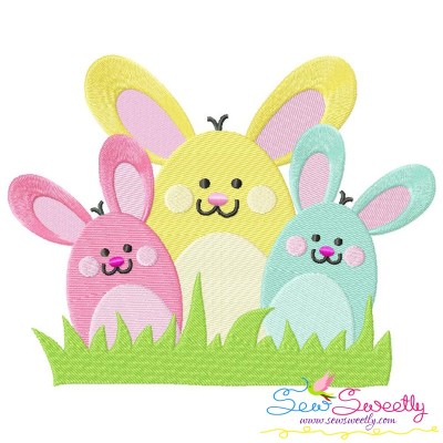 Bunny Bunch Machine Embroidery Design Pattern-1