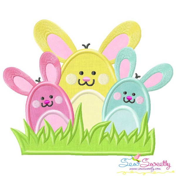Bunny Bunch Applique Design Pattern-1