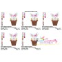Baby Bunny Girl Pot Embroidery Design Pattern-2