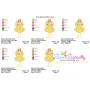 Easter Girl Chick Embroidery Design Pattern-2