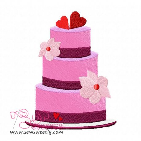 Wedding Cake Embroidery Design Pattern-1