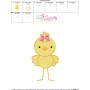 Easter Girl Chick Embroidery Design Pattern-3