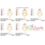 Easter Girl Chick Applique Design Pattern-2