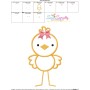 Easter Girl Chick Applique Design Pattern-3