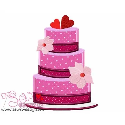 Wedding Cake Applique Design Pattern-1