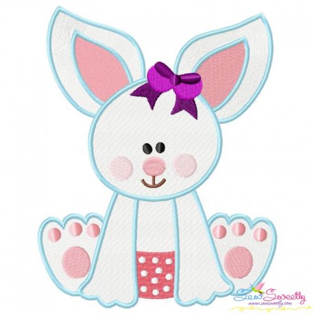 Baby Bunny Girl-2 Embroidery Design Pattern