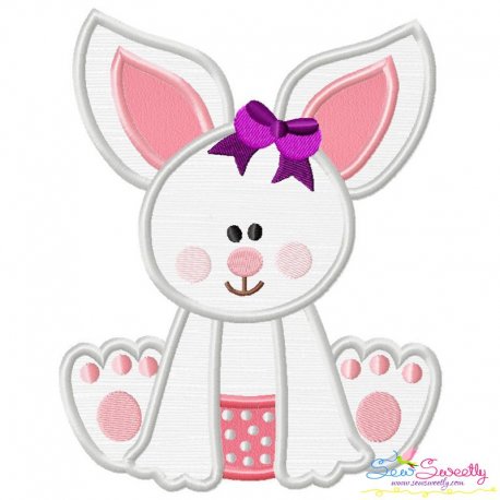 Baby Bunny Girl-2 Applique Design Pattern