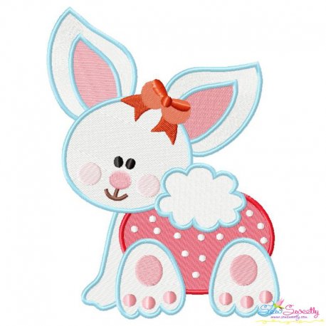 Baby Bunny Girl-1 Embroidery Design Pattern-1