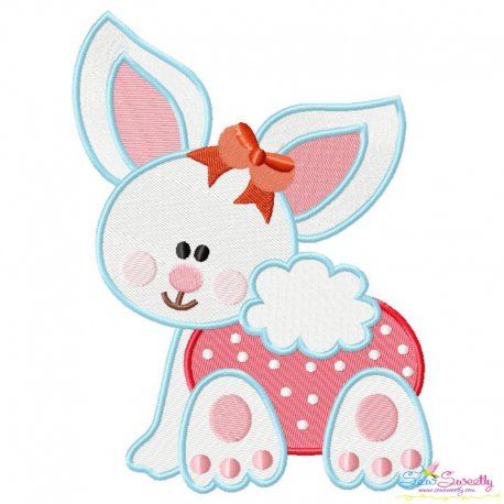 Baby Bunny Girl-1 Embroidery Design Pattern