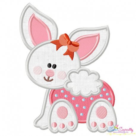 Baby Bunny Girl-1 Applique Design Pattern