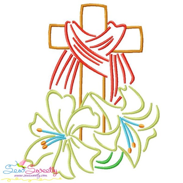 Satin Stitch Cross-8 Embroidery Design Pattern-1