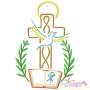 Satin Stitch Cross-9 Embroidery Design Pattern-1
