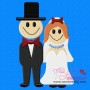 Just Married Embroidery Design Pattern-1