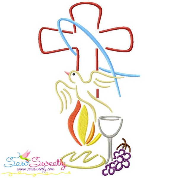 Satin Stitch Cross-6 Embroidery Design Pattern-1