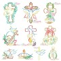Satin Stitch Crosses Embroidery Design Bundle-1