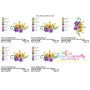 Mardi Gras Floral Crown Embroidery Design Pattern-2