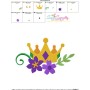 Mardi Gras Floral Crown Embroidery Design Pattern-3