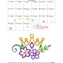 Mardi Gras Floral Crown Applique Design Pattern-3