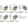 Mardi Gras Floral Fleur De Lis Embroidery Design Pattern-2