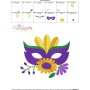 Mardi Gras Floral Mask-2 Embroidery Design Pattern-3