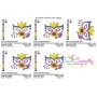 Mardi Gras Floral Mask-2 Applique Design Pattern-2
