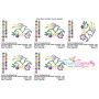 Mardi Gras Floral Jester Hat Applique Design Pattern-2