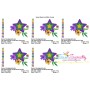 Mardi Gras Floral Star Embroidery Design Pattern-2