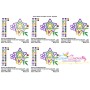 Mardi Gras Floral Star Applique Design Pattern-2