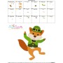 St. Patrick's Day Lucky Fox Embroidery Design Pattern-3