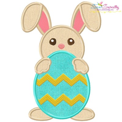 Easter Bunny With Egg-4 Applique Design Pattern-1