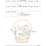 Colorwork Easter Bunny Chicks Basket Embroidery Design Pattern-3