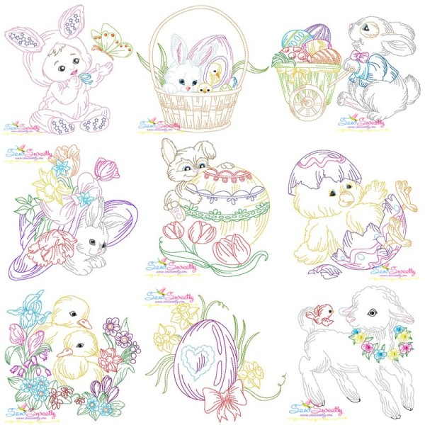 Easter Colorwork Designs Embroidery Design Bundle-1