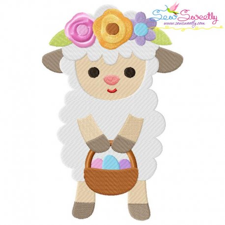 Baby Easter Sheep-2 Embroidery Design Pattern-1