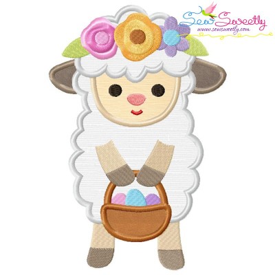 Baby Easter Sheep-2 Applique Design Pattern-1