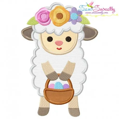 Baby Easter Sheep-2 Applique Design Pattern-1
