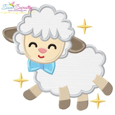 Baby Easter Sheep-3 Applique Design Pattern-1