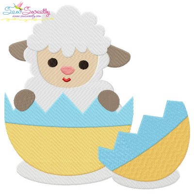 Baby Easter Sheep-5 Embroidery Design Pattern-1