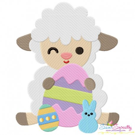 Baby Easter Sheep-6 Embroidery Design Pattern-1